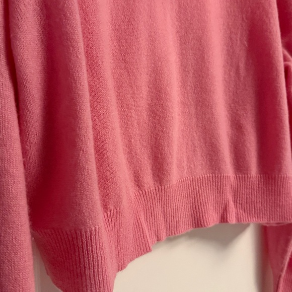 Crush. Raja Pink zip- front hoodie cashmere cardigan sweater - size medium (3) - Picture 11 of 11